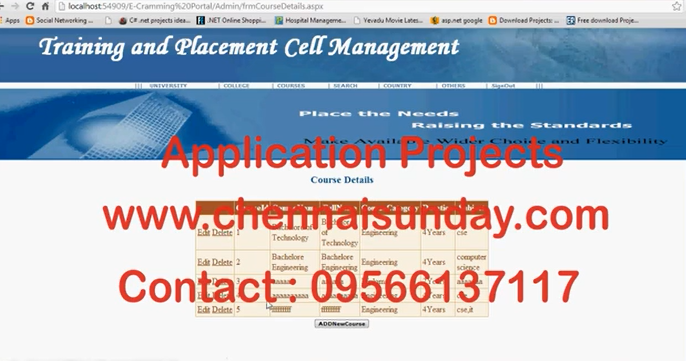 Training and Placement Cell Management
